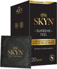 SKYN Supreme Feel : Lot de 20 Préservatifs sans latex SKYNFEEL pour Homme/Ultra-Fins, Lisses, Forme Droit