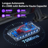 Vistefly V15 Ultra Aspirateur Balai sans Fil, 600W/58Kpa/70Mins Aspirateur sans Fil Puissant avec Écran Double, Design à Double Conteneur Aspi pour Sols Durs Poils d'animaux Tapis