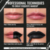 OULAC Encre à Lèvres Liquide Mate, Noir Rouge à lèvres Longue Tenue, Fini Mat, Couleur Intense Lip Tint, Infusée en vitamine E, No Transfert,Végétalien, 4,5ml (M23) Noir Kiss