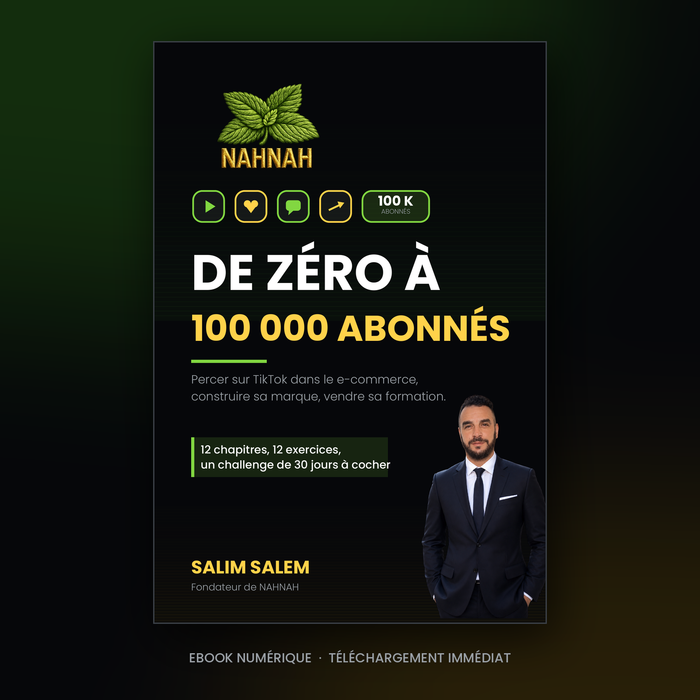 Ebook — De Zéro à 100 000 abonnés (TikTok e-commerce)