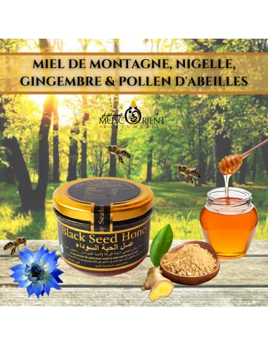 Miel fortifiant à la nigelle et gingembre